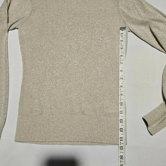 Silver Metallic Turtleneck Sweater - Never Worn - Picture 9 of 16